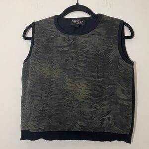 Giambattista Valli 44/M Green Silk Wool Cashmere Sweater Vest‎ Art for Wear